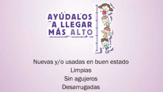 “Ayúdalos a llegar más alto”, programa de donación de ropa