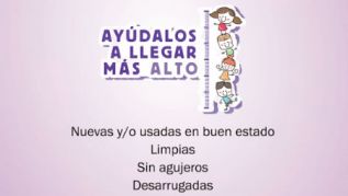 “Ayúdalos a llegar más alto”, programa de donación de ropa