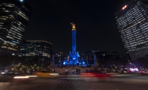 CDMX se ilumina de azul por el Día Nacional del Cáncer Colorrectal